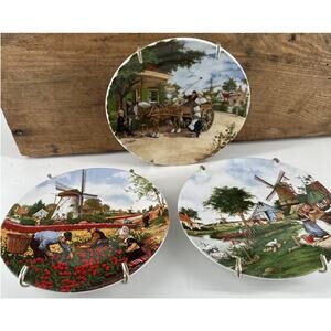 Royal Schwabap 1984 Plates 3 Total Ter Steege BV Holland 7 Inch Diameter MCM